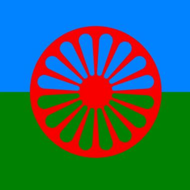 Gypsy, Roma, and Traveller flag logo