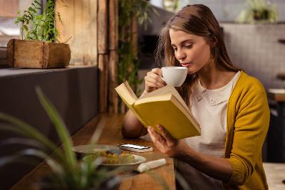 Girl reading a book