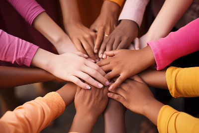 Hands together